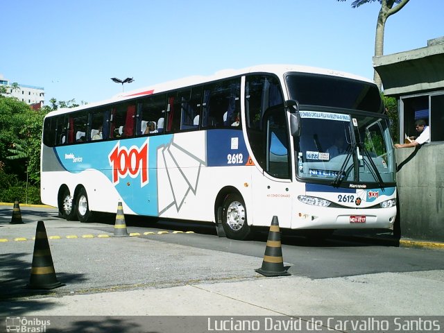 Auto Viação 1001 2612 na cidade de São Paulo, São Paulo, Brasil, por Luciano David de Carvalho Santos. ID da foto: 2927337.