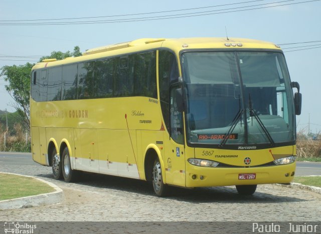 Viação Itapemirim 5867 na cidade de Campos dos Goytacazes, Rio de Janeiro, Brasil, por Paulo  Junior. Número da foto: #2928463.