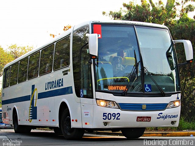 Litorânea Transportes Coletivos 5092 na cidade de São Paulo, São Paulo, Brasil, por Rodrigo Coimbra. ID da foto: 2930300.