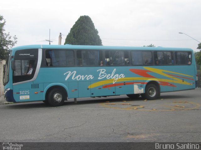 Nova Belga Transportadora Turística 3025 na cidade de Taboão da Serra, São Paulo, Brasil, por Bruno Santino. Número da foto: #2928865.