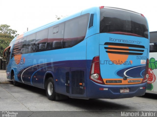 Litorânea Transportes Coletivos 5362 na cidade de São Paulo, São Paulo, Brasil, por Manoel Junior. ID da foto: 2931742.