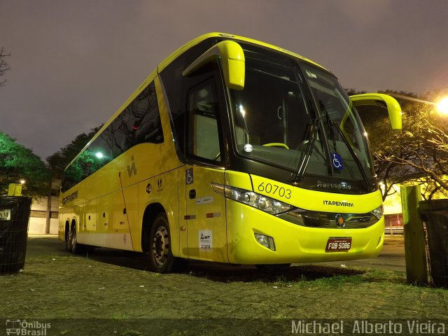 Viação Itapemirim 60703 na cidade de São Paulo, São Paulo, Brasil, por Michael  Alberto Vieira. ID da foto: 2931218.