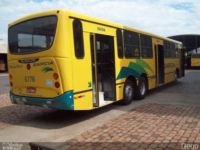 Viação Garcia 6778 na cidade de Londrina, Paraná, Brasil, por Diego Lopes. ID da foto: 2935840.