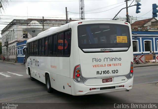 Transturismo Rio Minho RJ 166.120 na cidade de Niterói, Rio de Janeiro, Brasil, por Carlos Bernardes. ID da foto: 2934974.