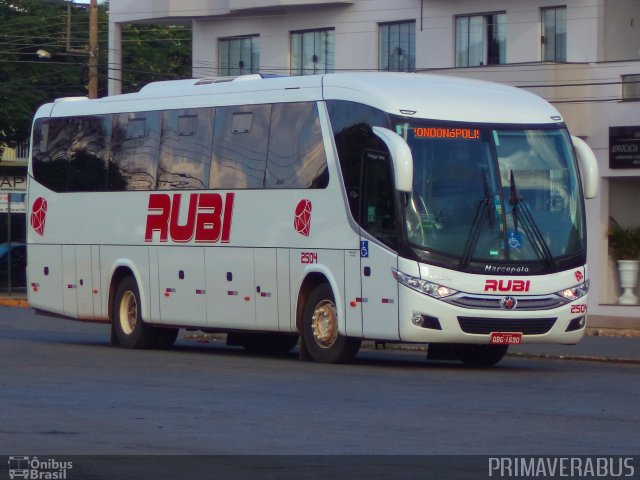 Expresso Rubi 2504 na cidade de Primavera do Leste, Mato Grosso, Brasil, por Alexandre Rodrigo. ID da foto: 2934598.