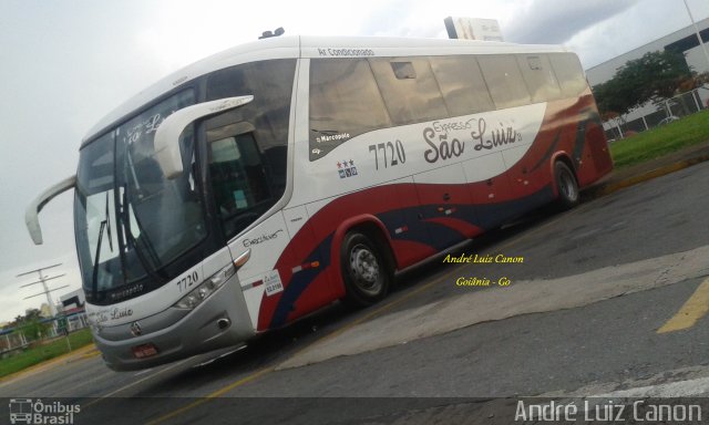 Expresso São Luiz 7720 na cidade de Goiânia, Goiás, Brasil, por Claudio Augusto. Número da foto: #2933867.