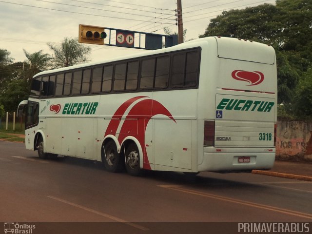 Eucatur - Empresa União Cascavel de Transportes e Turismo 3318 na cidade de Dourados, Mato Grosso do Sul, Brasil, por Alexandre Rodrigo. ID da foto: 2937573.