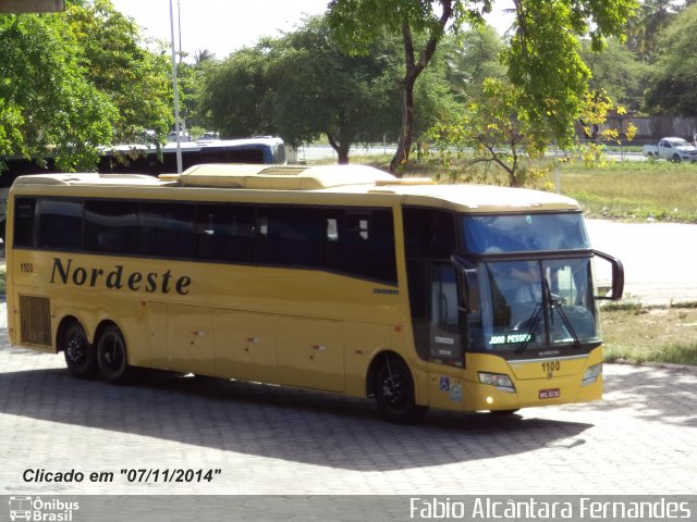 Viação Nordeste 1100 na cidade de João Pessoa, Paraíba, Brasil, por Fábio Alcântara Fernandes. Número da foto: #2936832.