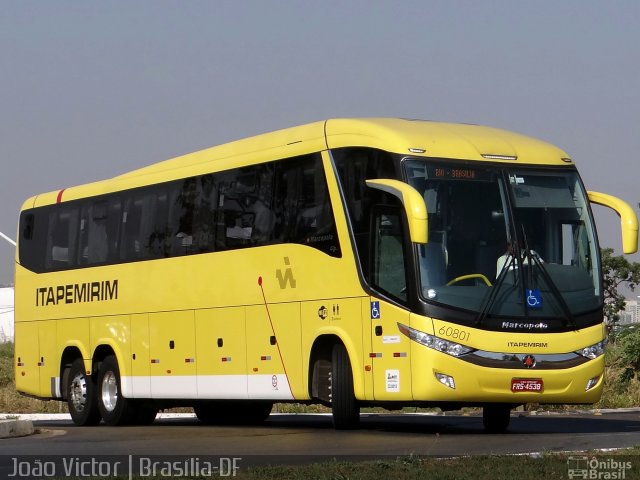 Viação Itapemirim 60801 na cidade de Brasília, Distrito Federal, Brasil, por João Victor. Número da foto: #2937811.