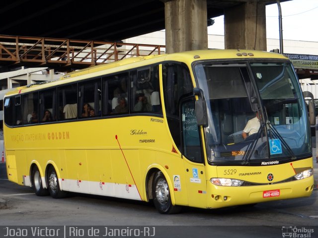 Viação Itapemirim 5529 na cidade de Rio de Janeiro, Rio de Janeiro, Brasil, por João Victor. ID da foto: 2940306.