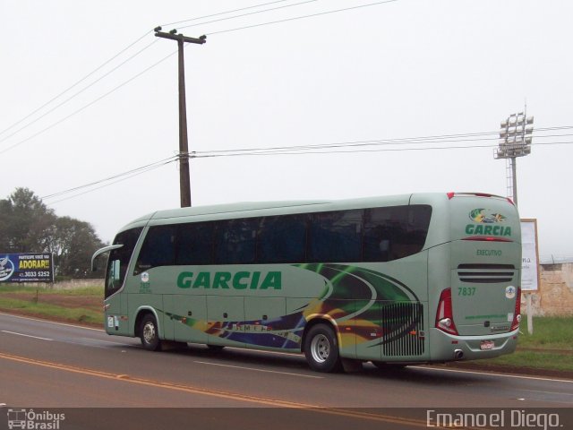 Viação Garcia 7837 na cidade de Apucarana, Paraná, Brasil, por Emanoel Diego.. ID da foto: 2938794.