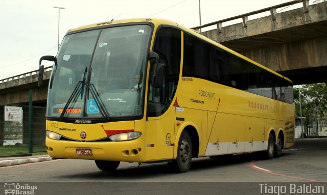 Viação Itapemirim 7805 na cidade de Vitória, Espírito Santo, Brasil, por Tiago Baldan. ID da foto: 2942632.