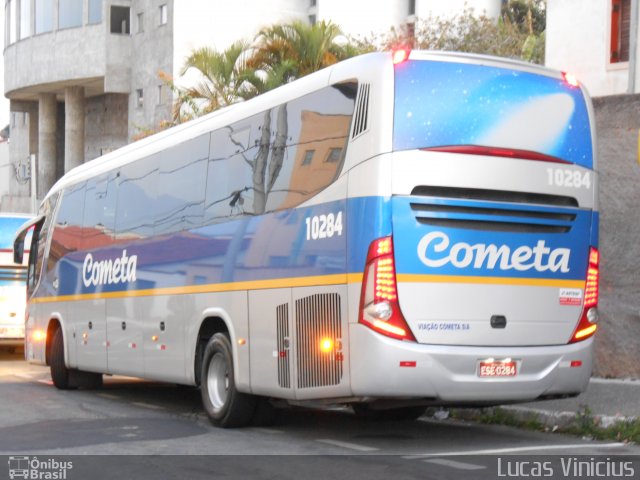 Viação Cometa 10284 na cidade de Guaratinguetá, São Paulo, Brasil, por Lucas Vinicius Lima. ID da foto: 2944277.