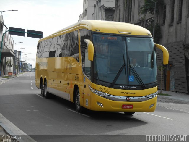 Viação Itapemirim 60533 na cidade de Rio de Janeiro, Rio de Janeiro, Brasil, por Stefano  Rodrigues dos Santos. ID da foto: 2943901.