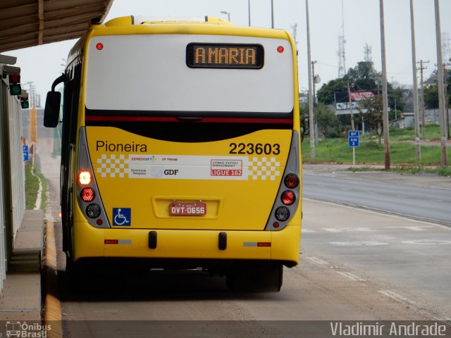 Viação Pioneira 223603 na cidade de Santa Maria, Distrito Federal, Brasil, por Vladimir Ru. ID da foto: 2944038.