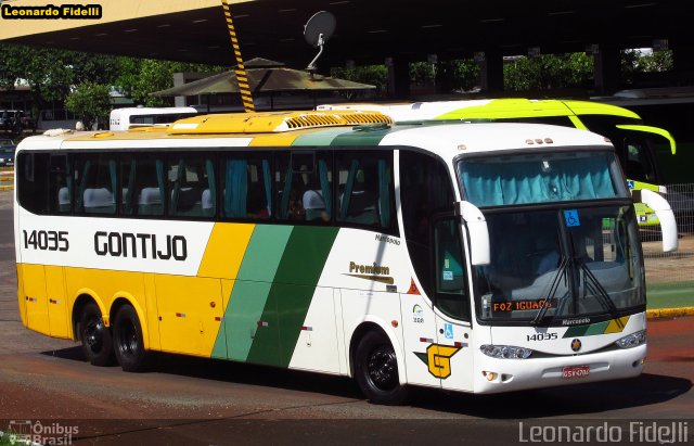 Empresa Gontijo de Transportes 14035 na cidade de Foz do Iguaçu, Paraná, Brasil, por Leonardo Fidelli. Número da foto: #2945275.