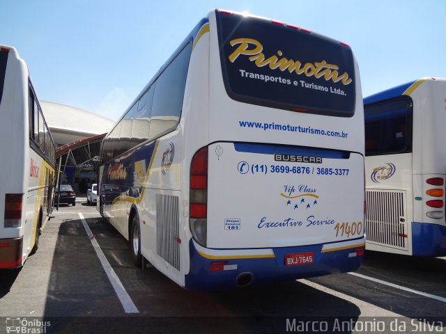 Primotur Transportes e Turismo 11400 na cidade de Aparecida, São Paulo, Brasil, por Marco Antonio da Silva. Número da foto: #2946233.