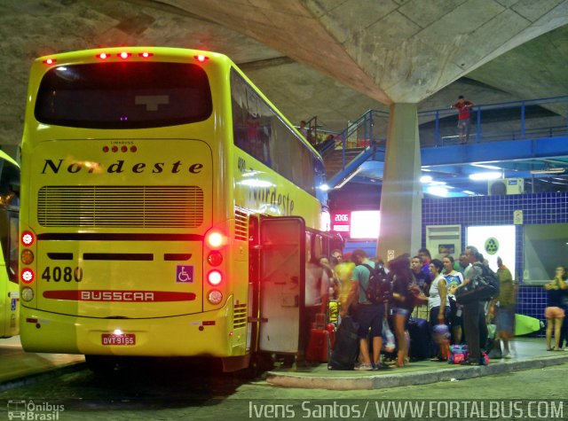 Viação Nordeste 4080 na cidade de Fortaleza, Ceará, Brasil, por Ivam Santos. Número da foto: #2945323.