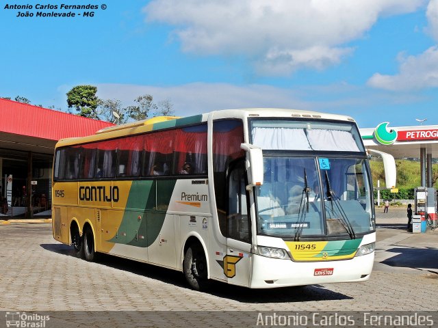 Empresa Gontijo de Transportes 11545 na cidade de João Monlevade, Minas Gerais, Brasil, por Antonio Carlos Fernandes. ID da foto: 2884526.