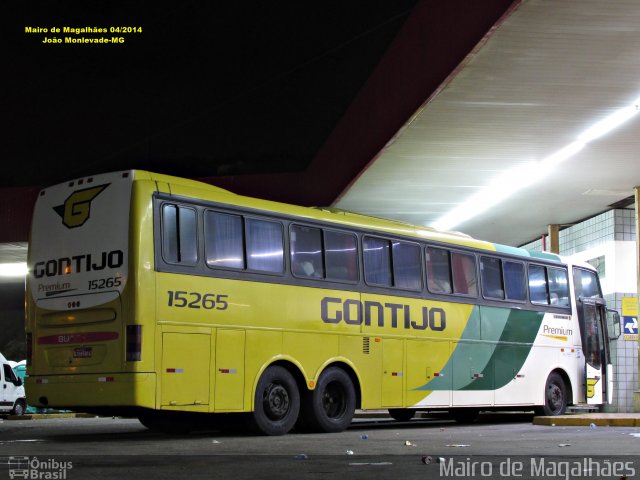 Empresa Gontijo de Transportes 15265 na cidade de João Monlevade, Minas Gerais, Brasil, por Mairo de Magalhães. ID da foto: 2885262.