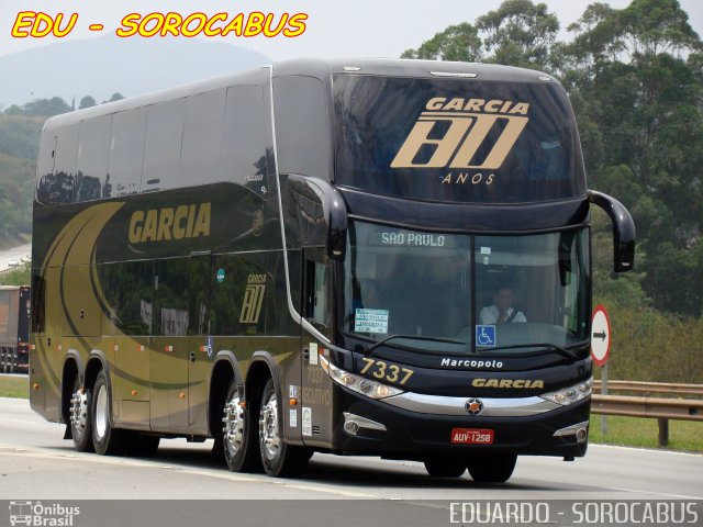 Viação Garcia 7337 na cidade de Araçariguama, São Paulo, Brasil, por EDUARDO - SOROCABUS. Número da foto: #2884627.