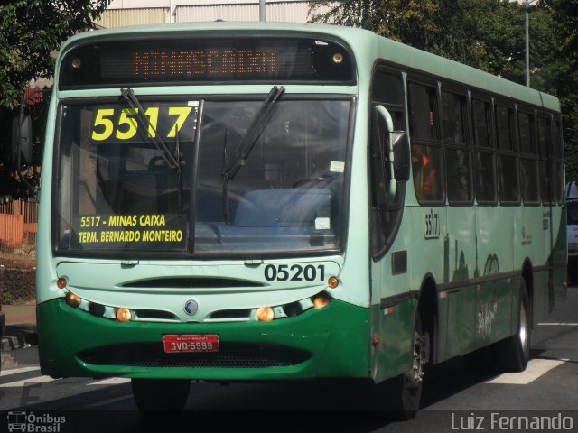 SM Transportes 05201 na cidade de Belo Horizonte, Minas Gerais, Brasil, por Luiz Fernando. Número da foto: #2948865.