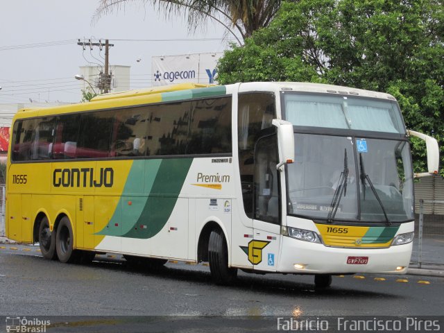 Empresa Gontijo de Transportes 11655 na cidade de Uberaba, Minas Gerais, Brasil, por Fabrício  Francisco Pires. ID da foto: 2949851.