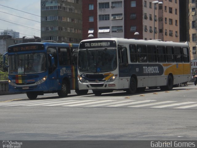 Transcol - Transportes Coletivos Ltda. 101 na cidade de Recife, Pernambuco, Brasil, por Gabriel  Gomes. Número da foto: #2948985.