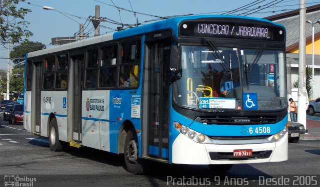 Viação Paratodos > São Jorge > Metropolitana São Paulo > Mobibrasil 6 4508 na cidade de São Paulo, São Paulo, Brasil, por Cristiano Soares da Silva. ID da foto: 2949619.