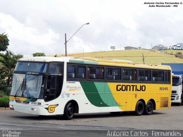 Empresa Gontijo de Transportes 15545 na cidade de João Monlevade, Minas Gerais, Brasil, por Antonio Carlos Fernandes. ID da foto: 2886653.