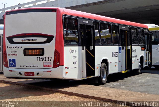 Viação Piracicabana Distrito Federal 115037 na cidade de Brasília, Distrito Federal, Brasil, por David Borges. Número da foto: #2886289.