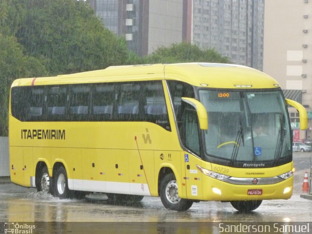 Viação Itapemirim 60739 na cidade de Curitiba, Paraná, Brasil, por Sanderson Samuel. Número da foto: #2888091.
