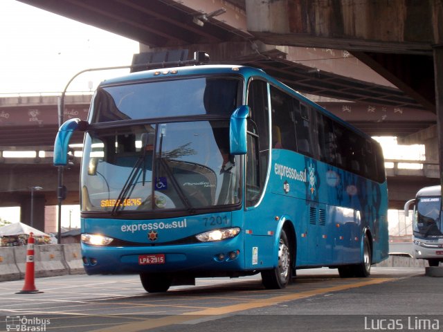 Expresso do Sul 7201 na cidade de Rio de Janeiro, Rio de Janeiro, Brasil, por Lucas Lima. ID da foto: 2887397.