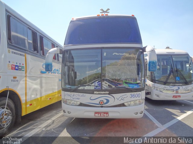 Viação Cruz de Malta Turismo 3600 na cidade de Aparecida, São Paulo, Brasil, por Marco Antonio da Silva. Número da foto: #2889408.