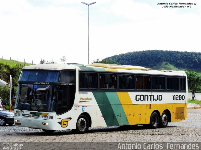 Empresa Gontijo de Transportes 11280 na cidade de João Monlevade, Minas Gerais, Brasil, por Antonio Carlos Fernandes. ID da foto: 2888892.