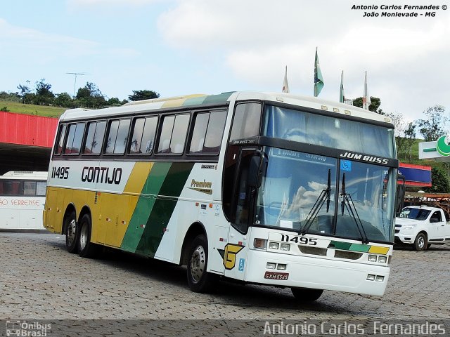 Empresa Gontijo de Transportes 11495 na cidade de João Monlevade, Minas Gerais, Brasil, por Antonio Carlos Fernandes. ID da foto: 2888898.