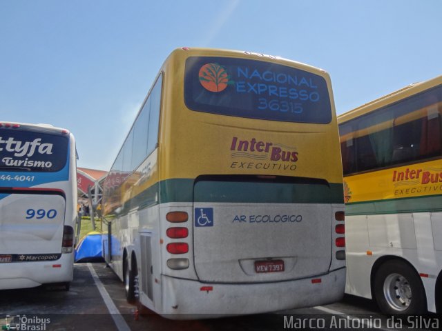 Nacional Expresso 36315 na cidade de Aparecida, São Paulo, Brasil, por Marco Antonio da Silva. ID da foto: 2890083.