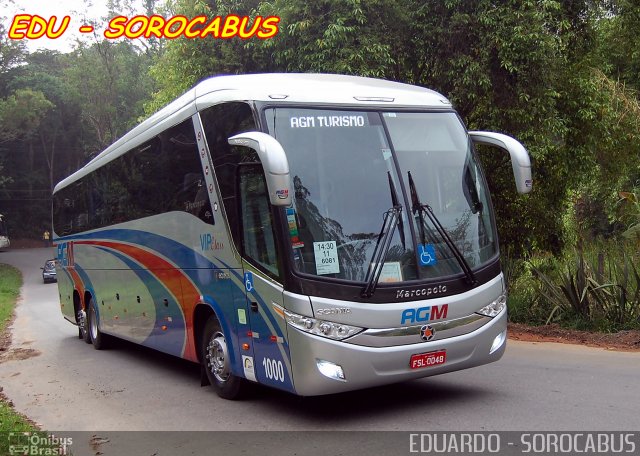 AGM Transportes e Turismo 1000 na cidade de São Paulo, São Paulo, Brasil, por EDUARDO - SOROCABUS. ID da foto: 2890238.