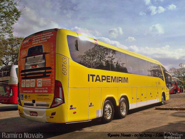 Viação Itapemirim 60763 na cidade de São Paulo, São Paulo, Brasil, por Ramiro Novais. Número da foto: #2891261.