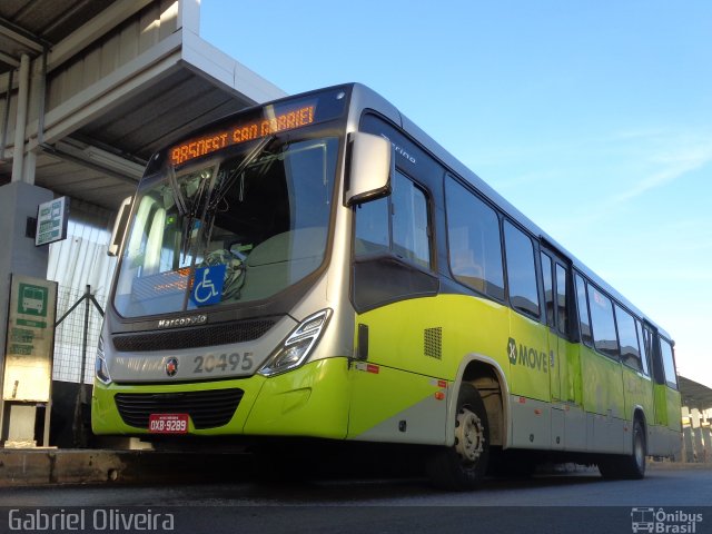 SM Transportes 20495 na cidade de Belo Horizonte, Minas Gerais, Brasil, por Gabriel Oliveira. ID da foto: 2891877.