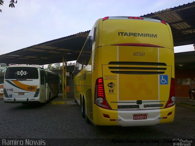 Viação Itapemirim 60561 na cidade de Cataguases, Minas Gerais, Brasil, por Ramiro Novais. Número da foto: #2893914.