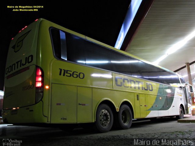 Empresa Gontijo de Transportes 11560 na cidade de João Monlevade, Minas Gerais, Brasil, por Mairo de Magalhães. ID da foto: 2893327.