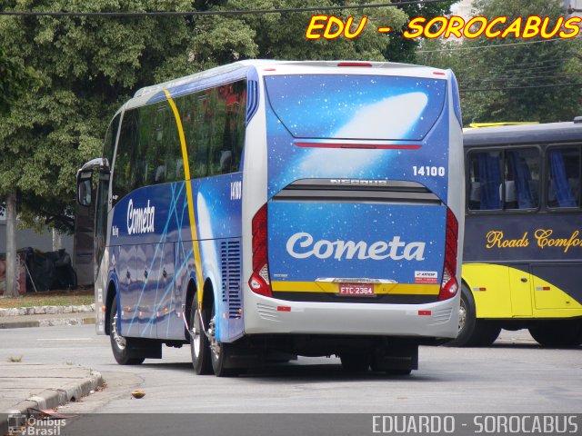 Viação Cometa 14100 na cidade de São Paulo, São Paulo, Brasil, por EDUARDO - SOROCABUS. Número da foto: #2894555.