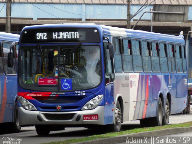 Viação Piracicabana 7319 na cidade de Santos, São Paulo, Brasil, por Adam Xavier Rodrigues Lima. Número da foto: #2893380.