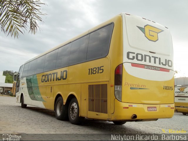 Empresa Gontijo de Transportes 11815 na cidade de Perdões, Minas Gerais, Brasil, por Nélyton Ricardo  Barbosa. ID da foto: 2893970.