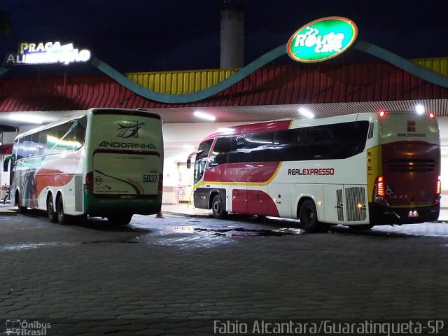 Empresa de Transportes Andorinha 5037 na cidade de Guaratinguetá, São Paulo, Brasil, por Fabio Alcantara. ID da foto: 2894563.