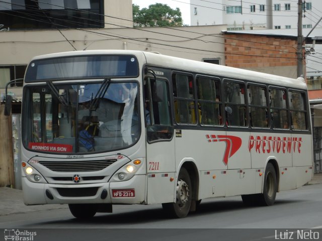 Viação Presidente 7211 na cidade de Conselheiro Lafaiete, Minas Gerais, Brasil, por José Luiz Soares Neto. Número da foto: #2894931.