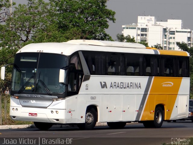 Viação Araguarina 10601 na cidade de Brasília, Distrito Federal, Brasil, por João Victor. ID da foto: 2896117.