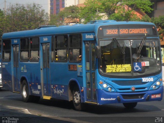 São Dimas Transportes 10508 na cidade de Belo Horizonte, Minas Gerais, Brasil, por Luiz Fernando. ID da foto: 2895608.