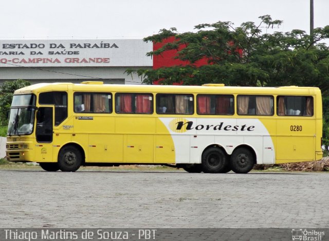 Viação Nordeste 0280 na cidade de Campina Grande, Paraíba, Brasil, por Thiago Martins de Souza. ID da foto: 2897169.